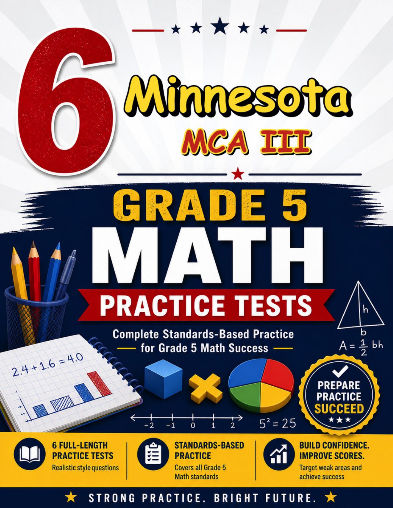 6 Minnesota MCA III Grade 5 Math Practice Tests