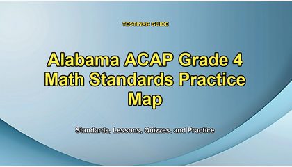 Alabama ACAP Grade 4 Math Standards Practice Map