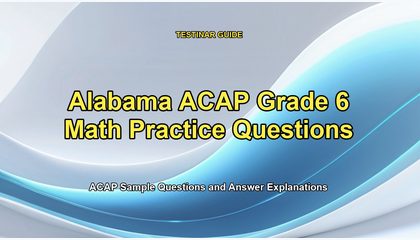 Alabama ACAP Grade 6 Math Practice Questions