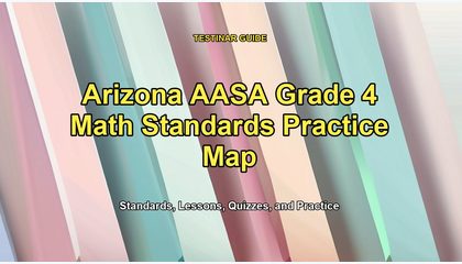 Arizona AASA Grade 4 Math Standards Practice Map