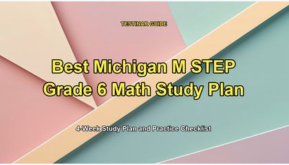 Best Michigan M STEP Grade 6 Math Study Plan