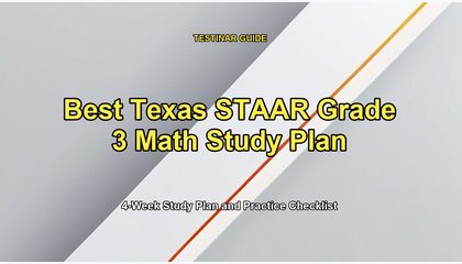 Best Texas STAAR Grade 3 Math Study Plan
