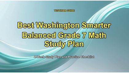 Best Washington Smarter Balanced Grade 7 Math Study Plan