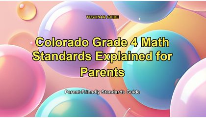 Colorado Grade 4 Math Standards Explained for Parents