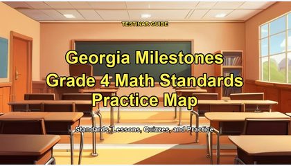 Georgia Milestones Grade 4 Math Standards Practice Map