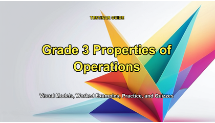 Grade 3 Properties of Operations