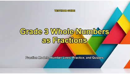 Grade 3 Whole Numbers as Fractions