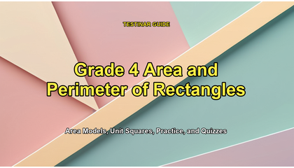 Grade 4 Area and Perimeter of Rectangles