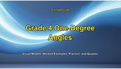 Grade 4 One-Degree Angles
