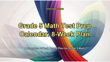 Grade 5 Math Test Prep Calendar: 8-Week Plan