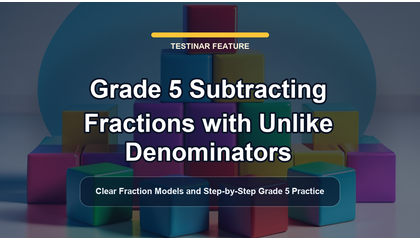 Grade 5 Subtracting Fractions with Unlike Denominators