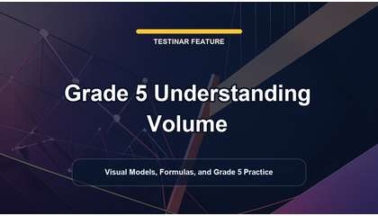 Grade 5 Understanding Volume