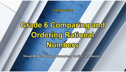 Grade 6 Comparing and Ordering Rational Numbers