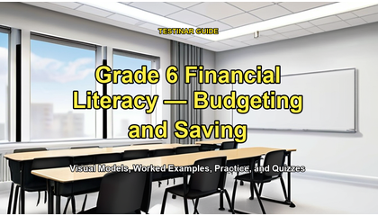 Grade 6 Financial Literacy — Budgeting and Saving