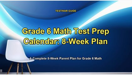 Grade 6 Math Test Prep Calendar: 8-Week Plan