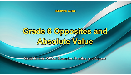 Grade 6 Opposites and Absolute Value