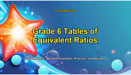 Grade 6 Tables of Equivalent Ratios