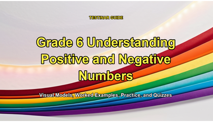 Grade 6 Understanding Positive and Negative Numbers