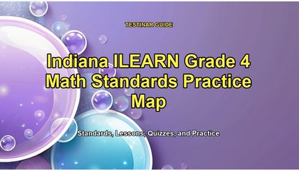 Indiana ILEARN Grade 4 Math Standards Practice Map