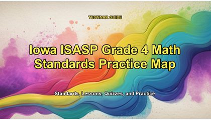 Iowa ISASP Grade 4 Math Standards Practice Map