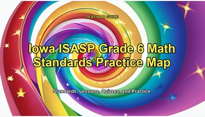 Iowa ISASP Grade 6 Math Standards Practice Map