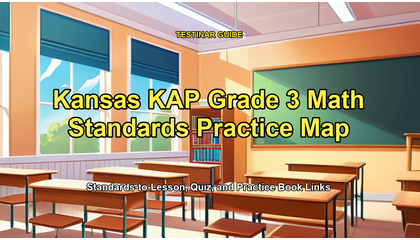 Kansas KAP Grade 3 Math Standards Practice Map
