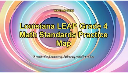 Louisiana LEAP Grade 4 Math Standards Practice Map