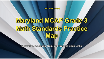Maryland MCAP Grade 3 Math Standards Practice Map