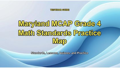 Maryland MCAP Grade 4 Math Standards Practice Map