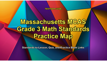 Massachusetts MCAS Grade 3 Math Standards Practice Map