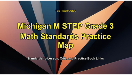 Michigan M STEP Grade 3 Math Standards Practice Map