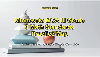 Minnesota MCA III Grade 3 Math Standards Practice Map