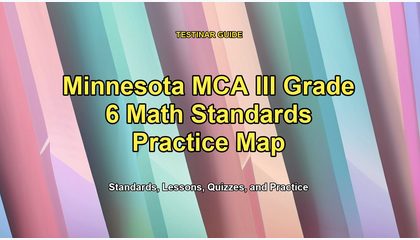 Minnesota MCA III Grade 6 Math Standards Practice Map