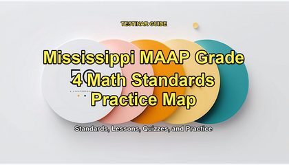 Mississippi MAAP Grade 4 Math Standards Practice Map