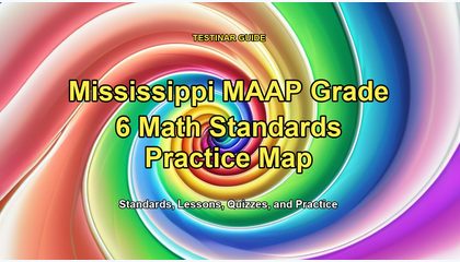 Mississippi MAAP Grade 6 Math Standards Practice Map
