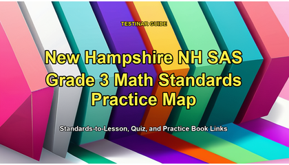 New Hampshire NH SAS Grade 3 Math Standards Practice Map