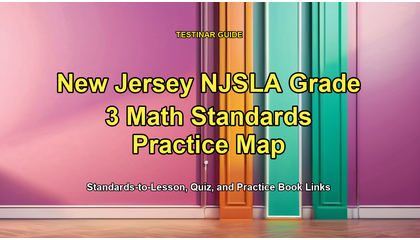 New Jersey NJSLA Grade 3 Math Standards Practice Map