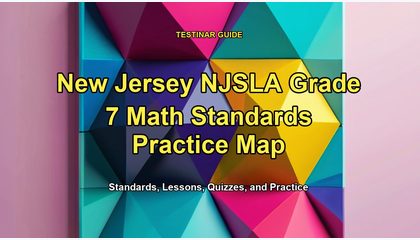 New Jersey NJSLA Grade 7 Math Standards Practice Map