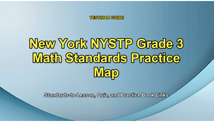 New York NYSTP Grade 3 Math Standards Practice Map