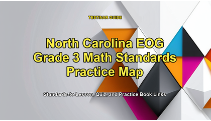 North Carolina EOG Grade 3 Math Standards Practice Map