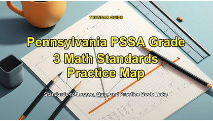 Pennsylvania PSSA Grade 3 Math Standards Practice Map