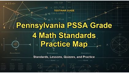 Pennsylvania PSSA Grade 4 Math Standards Practice Map