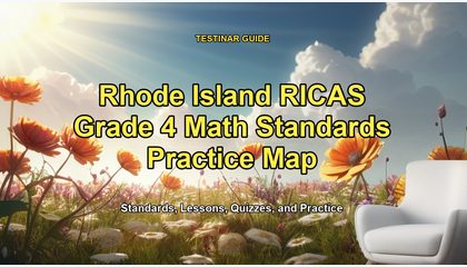 Rhode Island RICAS Grade 4 Math Standards Practice Map