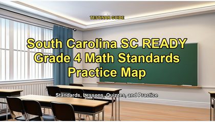 South Carolina SC READY Grade 4 Math Standards Practice Map