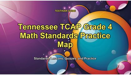 Tennessee TCAP Grade 4 Math Standards Practice Map