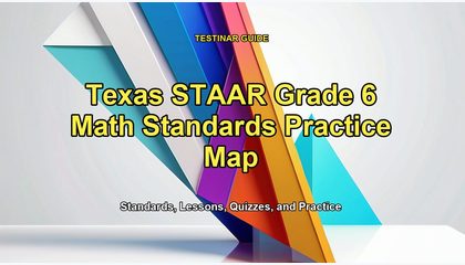 Texas STAAR Grade 6 Math Standards Practice Map