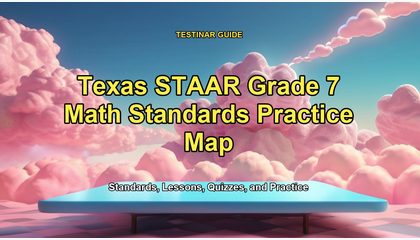 Texas STAAR Grade 7 Math Standards Practice Map