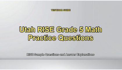 Utah RISE Grade 5 Math Practice Questions