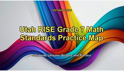 Utah RISE Grade 7 Math Standards Practice Map