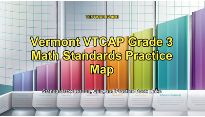 Vermont VTCAP Grade 3 Math Standards Practice Map